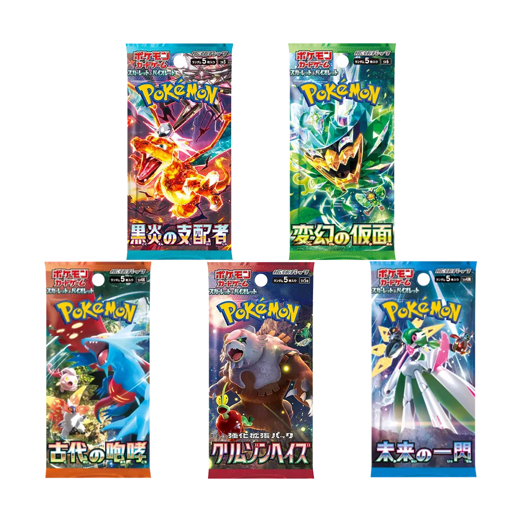 Pokmon Booster Bundle: 5x Japanese Variety Packs Crimson Cards Pokmon Booster Bundle: 5x Japanese Variety Packs Crimson Cards